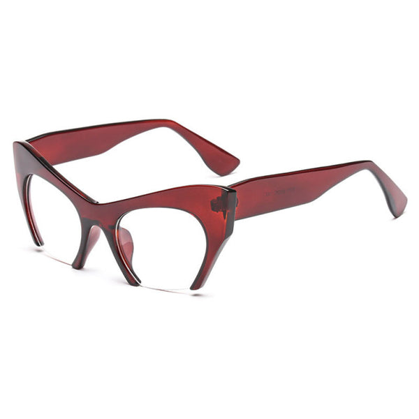 Vamp Retro 50s Half Frame Cats Eye Glasses provide a unique look for any wardrobe. With its half frame design and unique cats eye shape classic, kitten look.