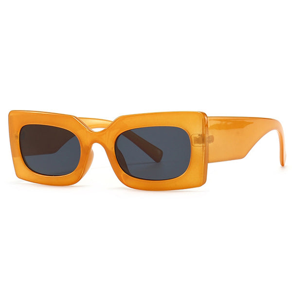 The Molly Rectangle Sunglasses are a stylish accessory, featuring a lightweight, comfortable frame and 100% UV protection. 