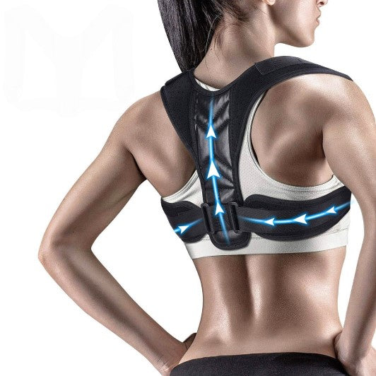Back Posture Corrector Belt Stop slouching with velcro spandex adjustable back posture corrector belt Black, Grey Sizes  S M L XL Unisex