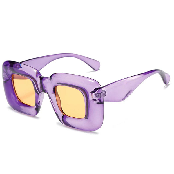 Greta Purple Square Frame Sunglasses