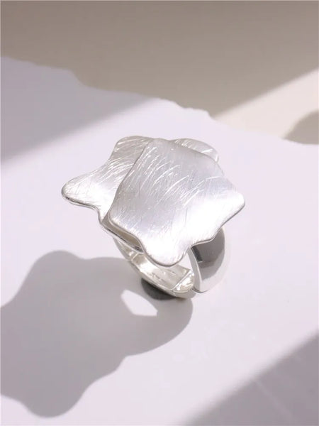 Light Large Silver and Gold Geometric Ring comes in a variety of shapes and designs. Crafted with titanium steel and a contemporary geometric design. One size.
