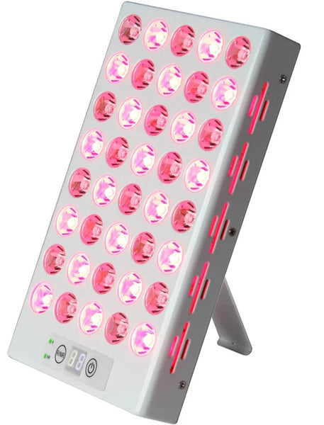 This small Red LED Light Therapy Panel with Stand has intensitive LED lights is portable and treats skin, health, anti-ageing and well being stimulating collagen.