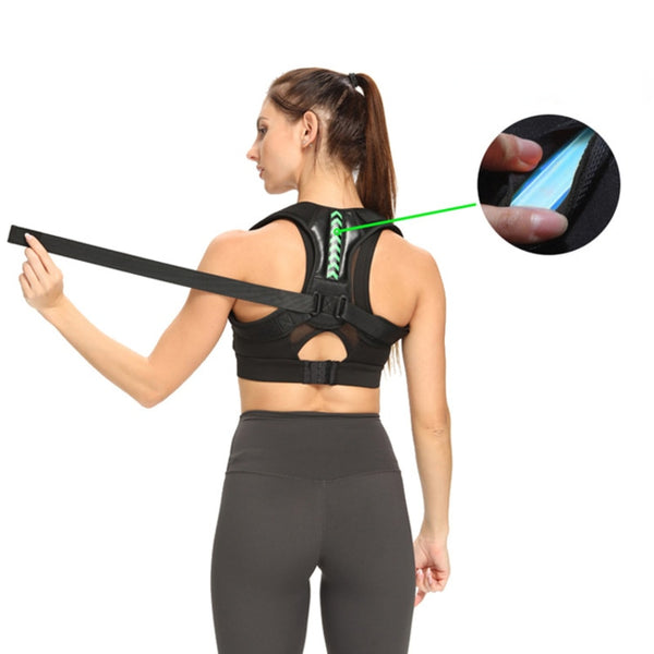 Back Posture Corrector Belt Stop slouching with velcro spandex adjustable back posture corrector belt Black, Grey Sizes  S M L XL Unisex