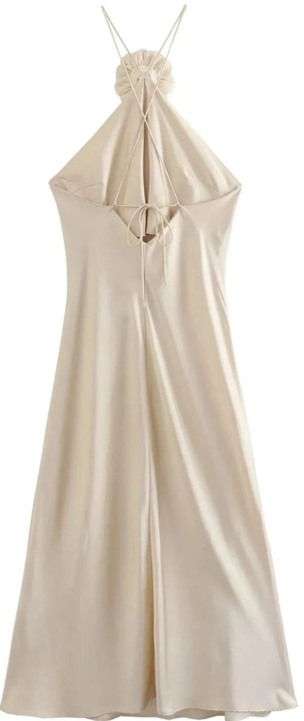 Zara Satin Halter Neck Dress Zara Satin Beige Halter Dress Source.At Zara Satin Halter Neck Dress Zara Satin Beige Halter Dress Source.At