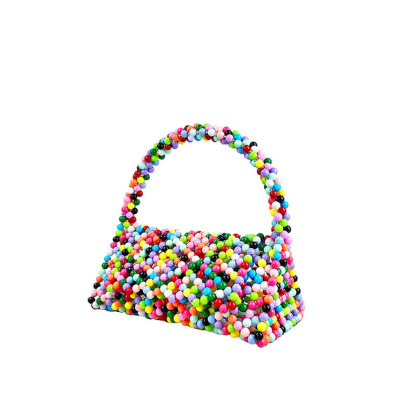 Colorful beaded handbag