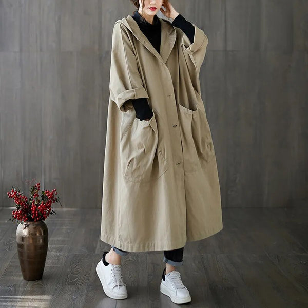 The Chica Cape Coat Hooded for Autumn and Spring