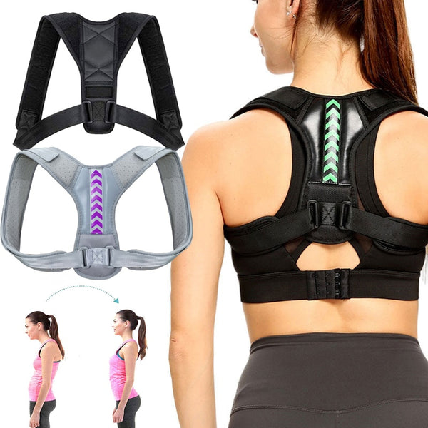 Back Posture Corrector Belt Stop slouching with velcro spandex adjustable back posture corrector belt Black, Grey Sizes  S M L XL Unisex