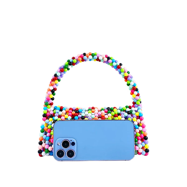 Petit Little Joy Beaded Bag for mobiles and makeup, concerts, dinners and lunches. 