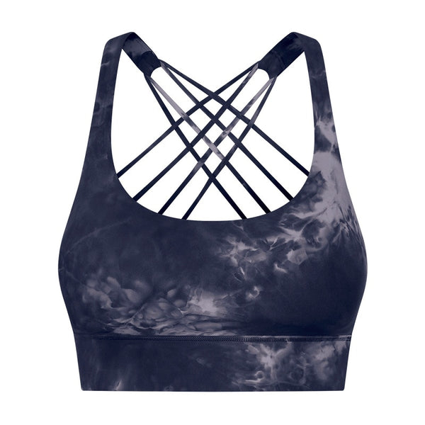 Fine Cross Strap Yoga Top is great for yoga, gym and sports bra. Padded push up yoga bra crop top, activewear. Ultra velvety soft material  80/20 Nylon Spandex