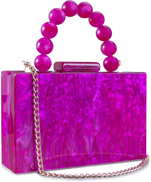 Plum Rectangle Bead Clutch will fit your cards, make up and mobile phone. Easy to stand, store and clean. Beautiful, luxury evening and day purse. Fully Lined with single solid beaded handle. 