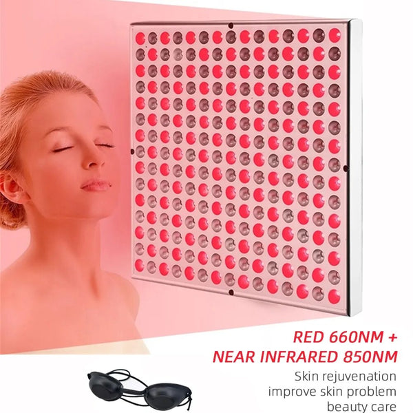 This Red LED Light Therapy Panel Square delivers therapeutic light wavelengths to promote circulation skin rejuvenation. LED lights  produce perfect skin care.