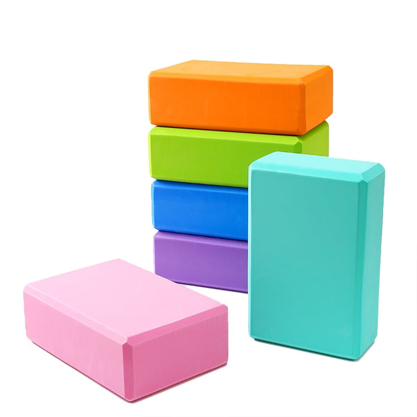  Hard foam Yoga Block for cross fit gym balance exercise workout training waterproof strong comfort grip Moisture resistant 100% non toxic 3x6x9 inches various colors
