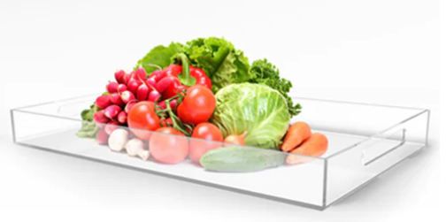 Clear Rectangle Acyrlic Serving Tray - Source.At