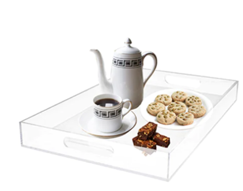 Clear Rectangle Acyrlic Serving Tray - Source.At