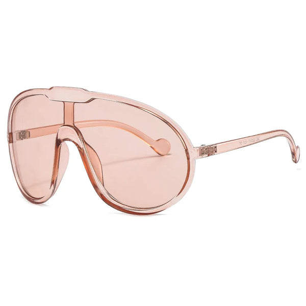 The Jenna Large Shield Sunglasses combine classic style with modern flair. The lenses made premium grade polycarbonate for superior clarity and UV protection.