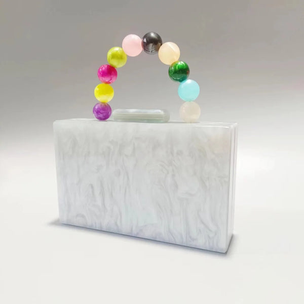 Plum Rectangle Bead Clutch will fit your cards, make up and mobile phone. Easy to stand, store and clean. Beautiful, luxury evening and day purse. Fully Lined with single solid beaded handle. 