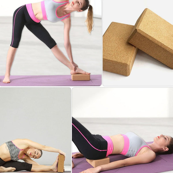 The Yoga Cork Eco Block is an eco-friendly yoga block made of an innovative combination of cork and non toxic foam. Lightweight, durable and natural yoga pose brick.