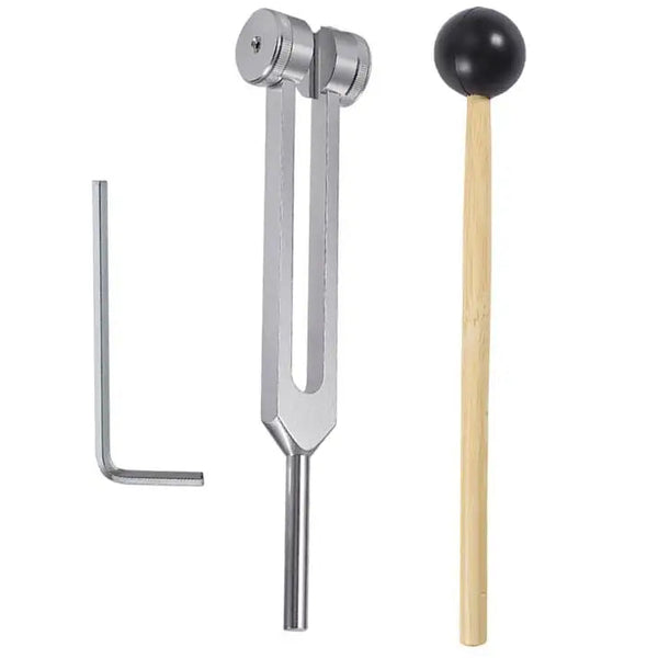 Healing tuning fork for sound therapy 128 Hz, Calm 396  Hz, Clarity 639 Hz, Harmony 432 Hz. Mini 4096 Hz. Promotes relaxation, circulation and restores balance and well being. 