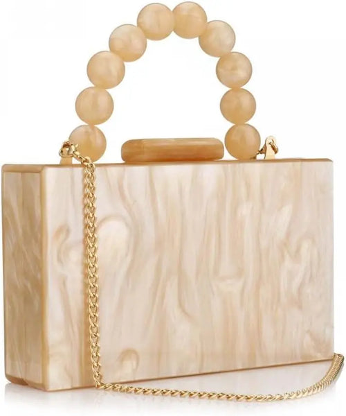 Rectangle Bead Clutch will fit your cards, make up and mobile phone. Easy to stand, store and clean. Beautiful, luxury evening and day purse. Fully Lined with single solid beaded handle. 