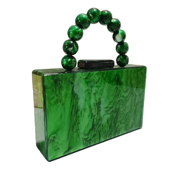 Rectangle Bead Clutch will fit your cards, make up and mobile phone. Easy to stand, store and clean. Beautiful, luxury evening and day purse. Fully Lined with single solid beaded handle. 