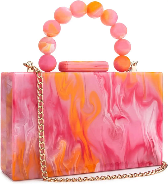 Rectangle Bead Clutch will fit your cards, make up and mobile phone. Easy to stand, store and clean. Beautiful, luxury evening and day purse. Fully Lined with single solid beaded handle. 