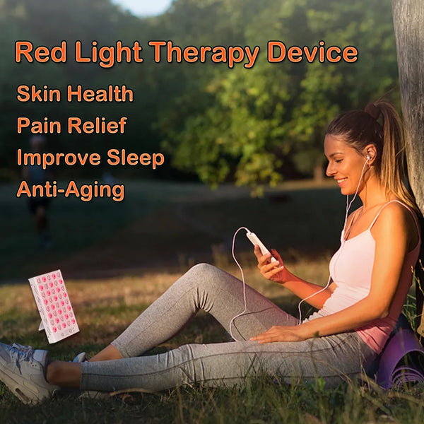 This Red LED Light Therapy Panel with Stand has intensitive LED lights is portable and treats skin, health, anti-ageing and well being stimulating collagen.