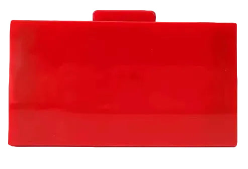 Orange Clutch is a rectangle  box clutch. Will fit your cards, make up and mobile phone. Easy to stand, store and clean. 