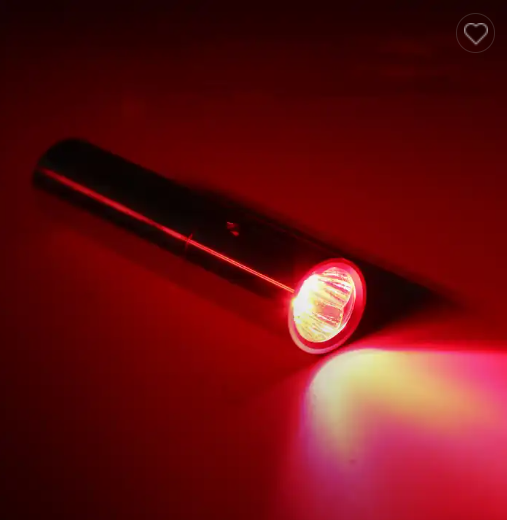 This Red Light Therapy Torch is a pen light reduces pain and improving skin texture and tone. A handy portable pen device fits into a purse and for travel, even use on pets.