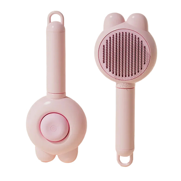 pet grooming and massage brush for removing loose hair