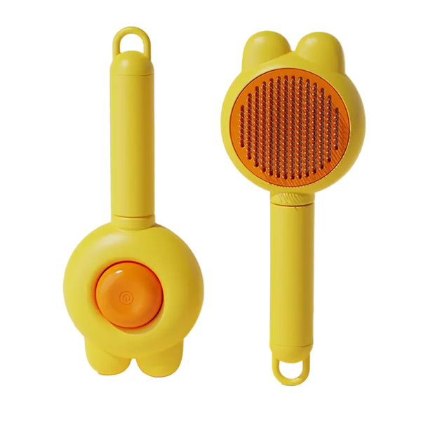pet grooming and massage brush for removing loose hair
