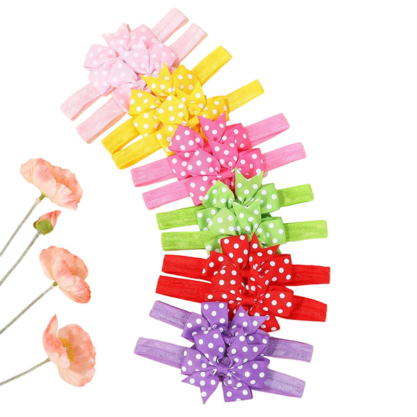 prink, yellow, greem purple pet bows