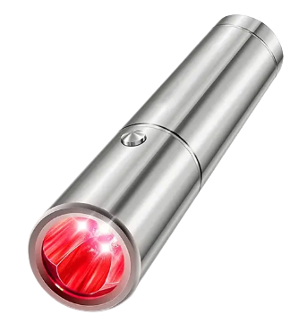 This Red Light Therapy Torch is a pen light reduces pain and improving skin texture and tone. A handy portable pen device fits into a purse and for travel, even use on pets. 