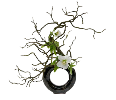 The round Ikebana Kenzan is a flower frog with rubber gasket. For the art of Japanese floral arranging. This stand comes in 4 sizes in brass metal and rubber base.