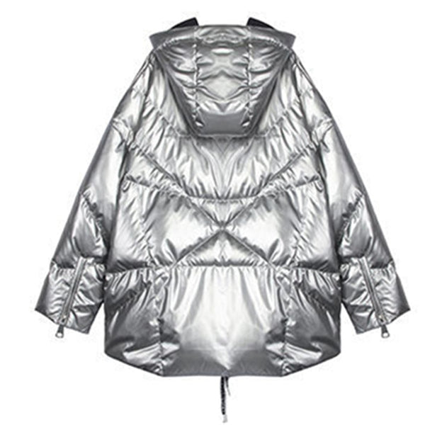 Silver Bullet Down Cropped A-line Puffer Jacket