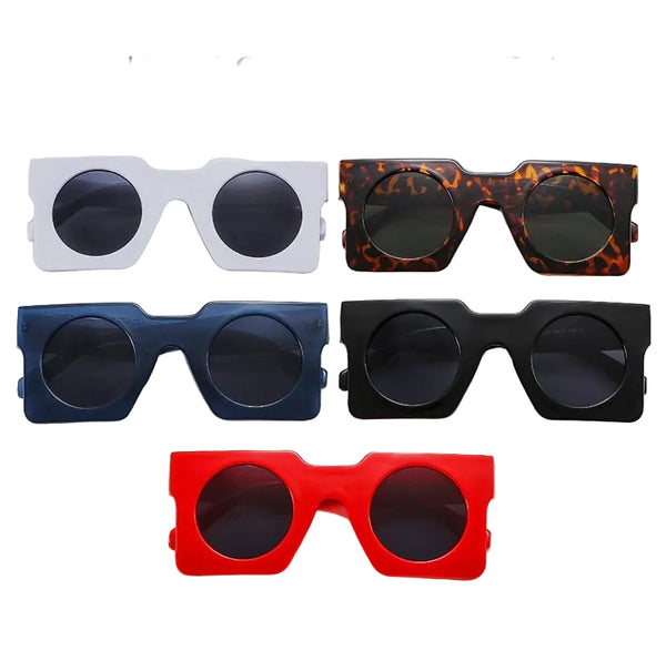Pluto Square Sunglasses. Very retro, Italian 50s. Surreal and sassy.  You want to  get your hands on these boxy, foxy looking glasses.