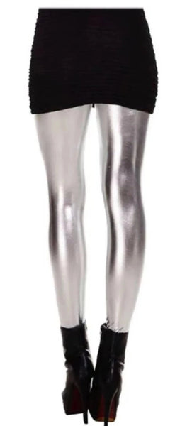 Silver + Gold Metallic Leggings - Source.At