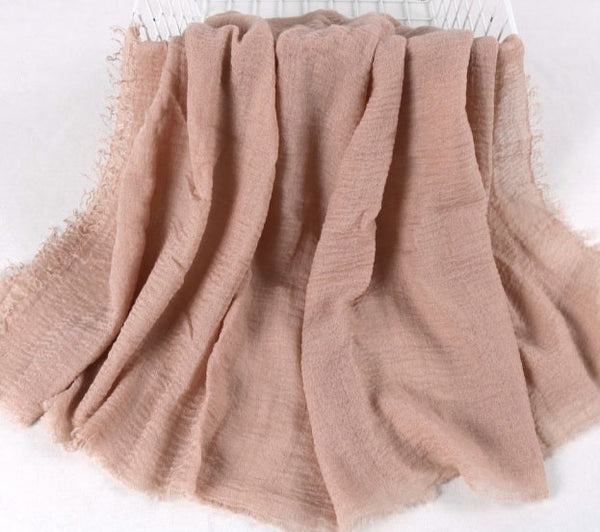 Soft Cotton Sarong in soft crinkle muslin cotton For summer, beach, vacation. Also use as shawl, wrap. Long or short, in 13 beautiful blends of colours