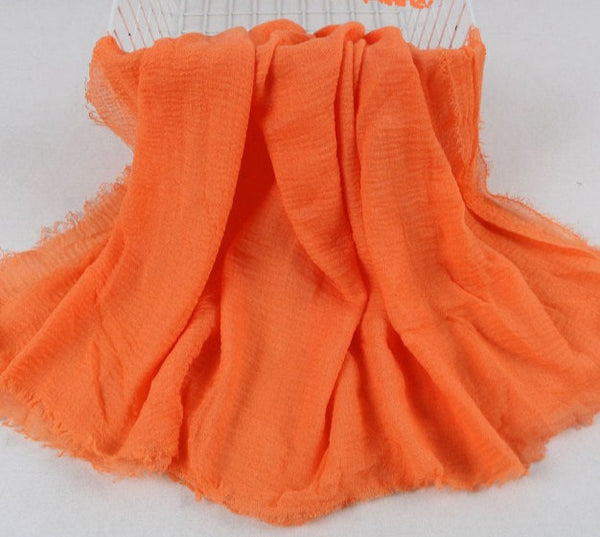 Soft Cotton Sarong in soft crinkle muslin cotton For summer, beach, vacation. Also use as shawl, wrap. Long or short, in 13 beautiful blends of colours