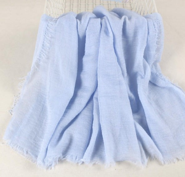 Soft Cotton Sarong in soft crinkle muslin cotton For summer, beach, vacation. Also use as shawl, wrap. Long or short, in 13 beautiful blends of colours