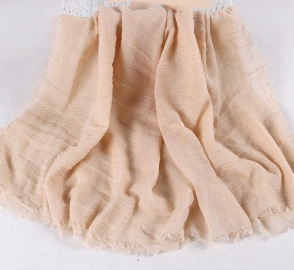 Soft Cotton Sarong in soft crinkle muslin cotton For summer, beach, vacation. Also use as shawl, wrap. Long or short, in 13 beautiful blends of colours