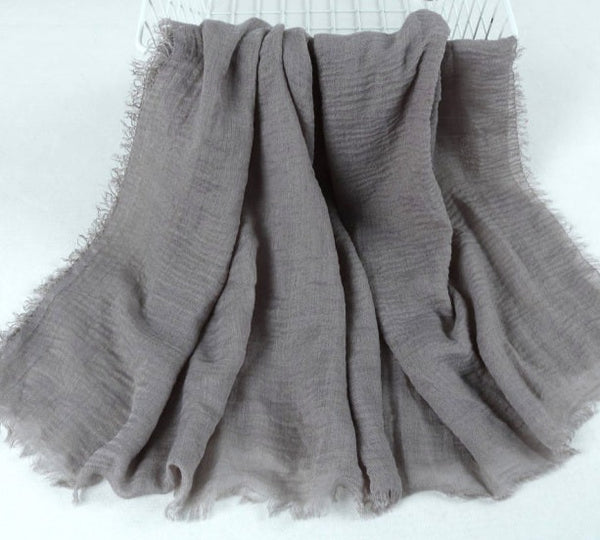 Soft Cotton Sarong in soft crinkle muslin cotton For summer, beach, vacation. Also use as shawl, wrap. Long or short, in 13 beautiful blends of colours