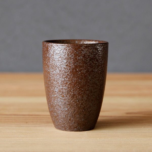 This stylish Japanese Ceramic Tea Cup is crafted from durable Japanese ceramic and designed with a classic aesthetic. Crafted with faint rustic Wabi Sabi art patterning. 