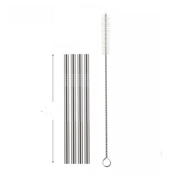 Eco Stainless Steel Coloured Straws reusable with cleaner brush. Available in sets of 4 and 8. Kids. Washable. Non toxic. Dental recommended. Healthy. Lightweight.