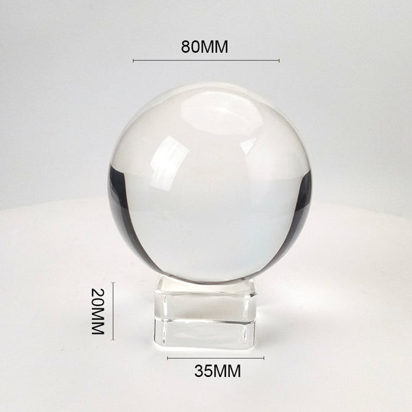 Beautiful Clear Crystal Ball comes in a range of sizes. In a range of sizes. Channel pure energy, luck, fortune and health.  This crystal ball comes with stand.
