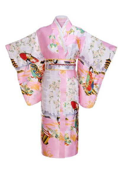 Wrap yourself in this beautiful traditional Japanese Yukata Kimono, with three quarter length sleeves, in satin one size, sleepwear robe beachwear leisurewear