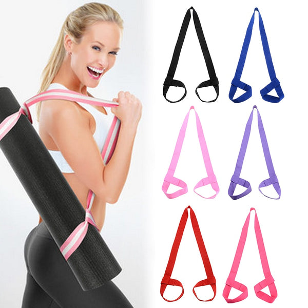 The Yoga Mat Strap Carrier is designed for convenience. It adjuts to fit around any yoga mat and provides carrying. For Yoga class, beach, any outdoor activity.