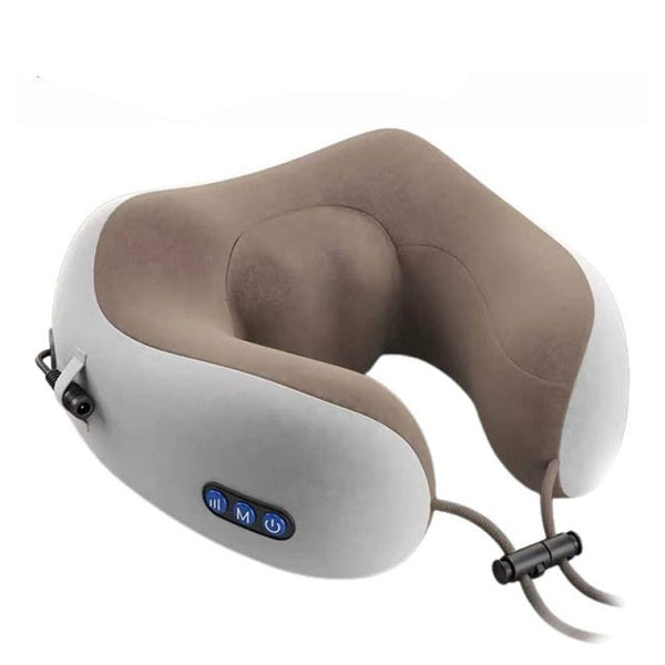 Heating, kneading, vibrating u-shaped neck massage pillow. Portable home, office, air travel, car relief of the trigger points in your neck. Relieve pain and tiredness. Real 26 x 24 x 10cm Power supply mode chargeable lithium Battery (built in) USB Charging Cable
