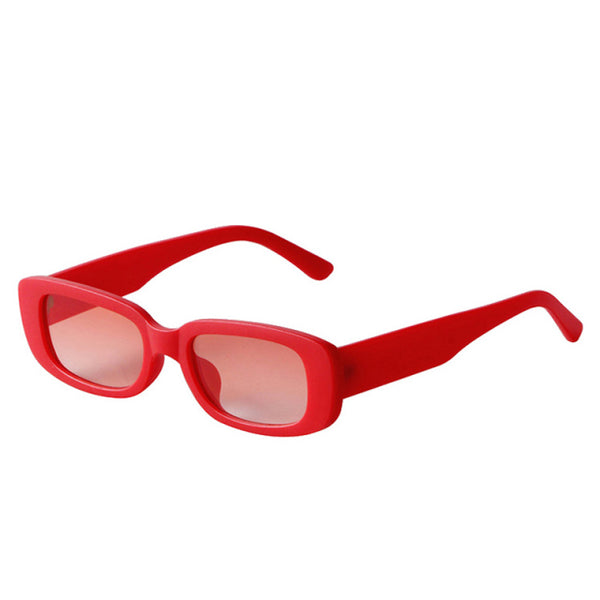 Round rectangle colorful womens sunglasses. In a beguiling range of retro candy color shades  Lenses Material - Resin Style - Rectangle Frame Material - Polycarbonate Lens Height - 30mm Lens Width - 51mm Function - 100% UV 400 Protection 