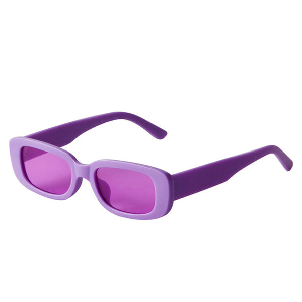 Round rectangle colorful womens sunglasses. In a beguiling range of retro candy color shades  Lenses Material - Resin Style - Rectangle Frame Material - Polycarbonate Lens Height - 30mm Lens Width - 51mm Function - 100% UV 400 Protection 