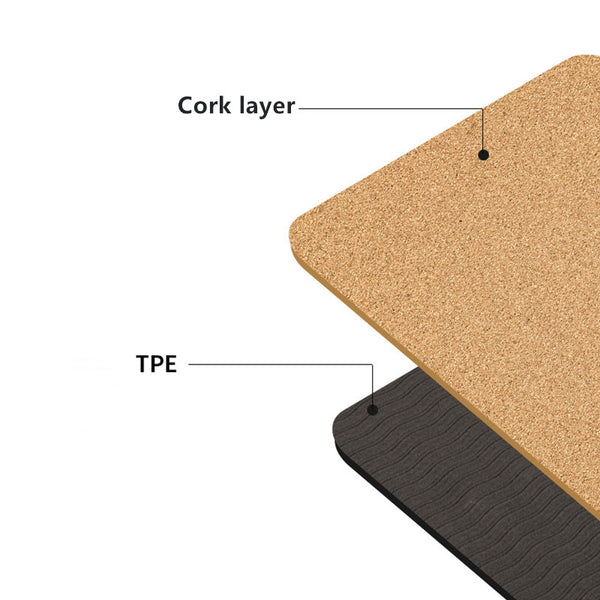 The Eco Yoga Cork Mat is made with premium natural cork, offering superior stability and anti-slip properties. Its light weight and durabe thickness